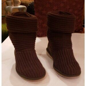 Brown Sweater Boots Size 8.5